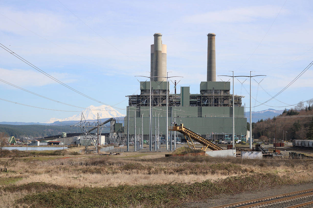 The Centralia Power Plant is a coal-burning plant owned by TransAlta which supplies 380 megawatts to Puget Sound Energy. It is located in Lewis County and slated to shut down by 2025. Photo by Aaron Kunkler