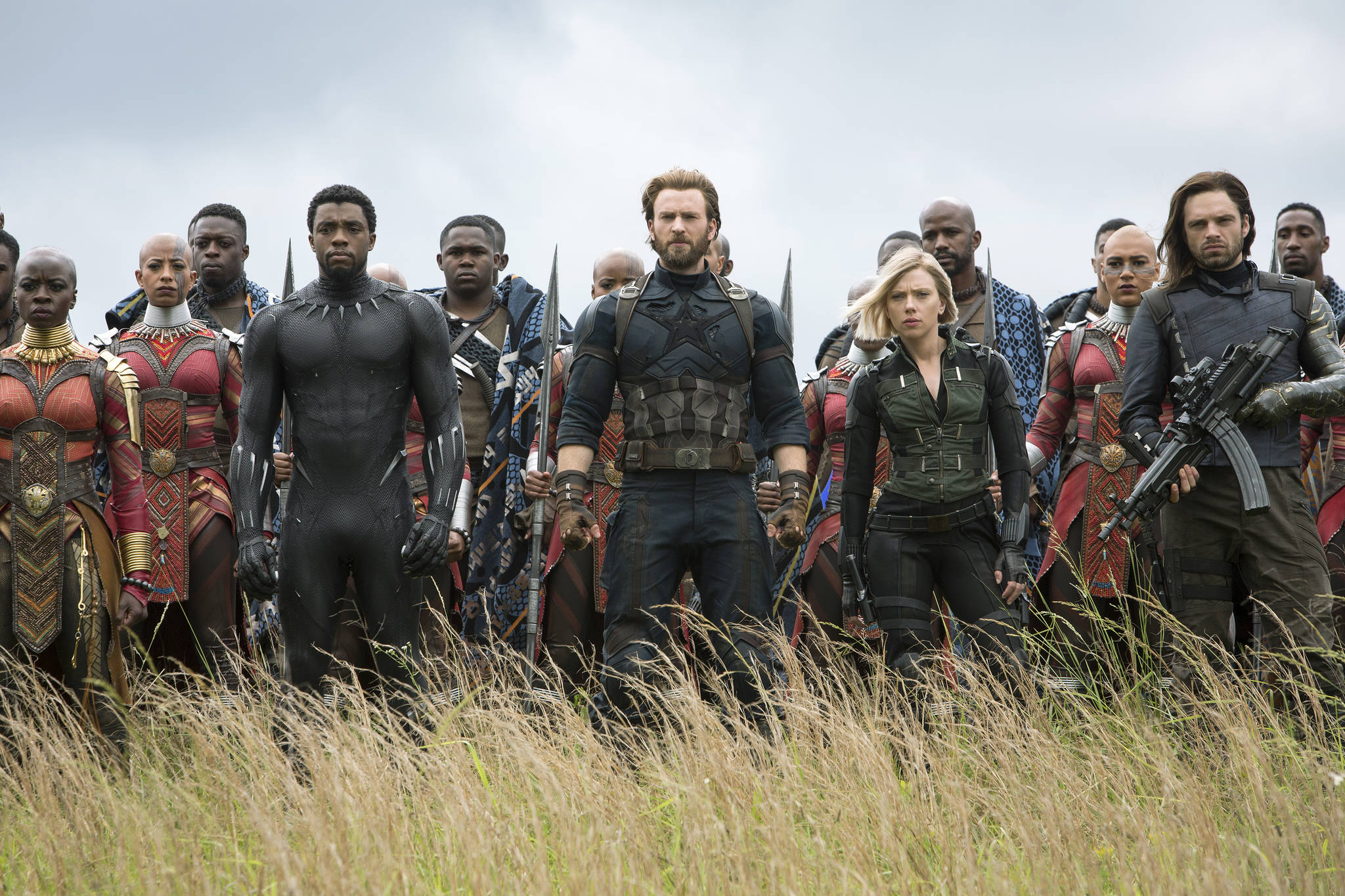 Superheroes … so … many … superheroes. Photo by Chuck Zlotnick/Marvel Studios