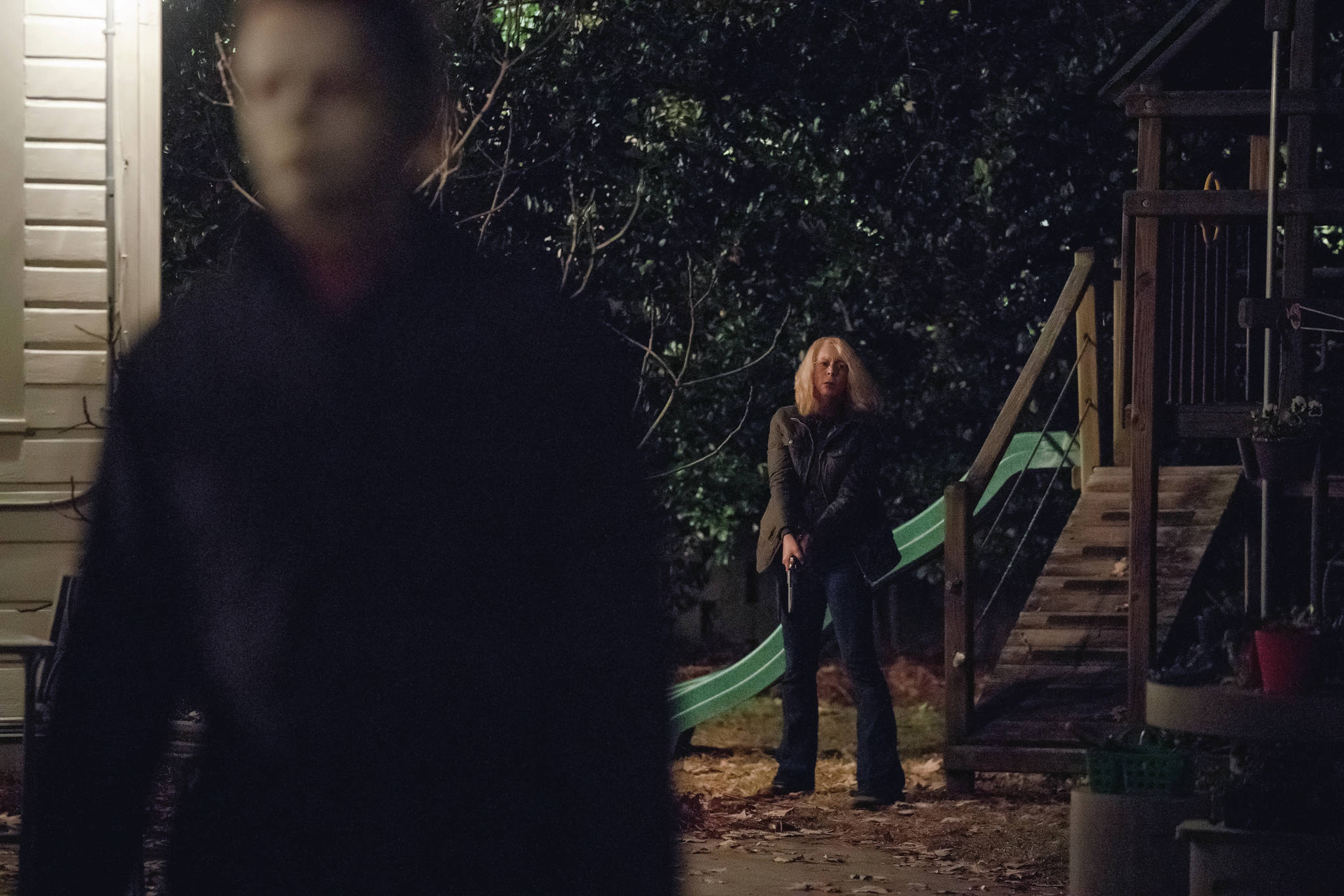 Laurie Strode (Jamie Lee Curtis) returns to once again square off with Michael Myers in the new ‘Halloween.’ Photo by Ryan Green/Universal Studios