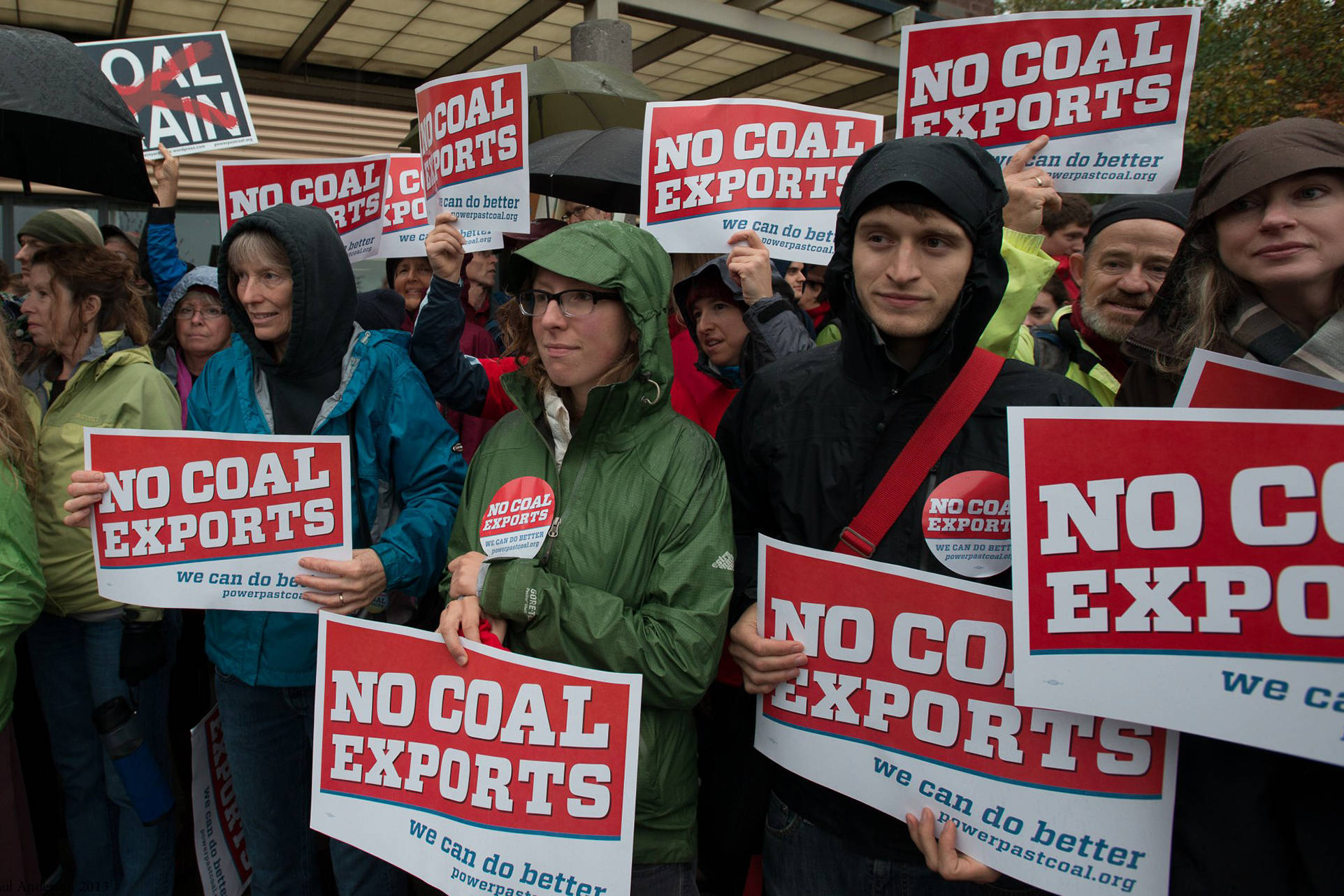 Activists gather in Olympia. Photo courtesy Power Past Coal Coalition